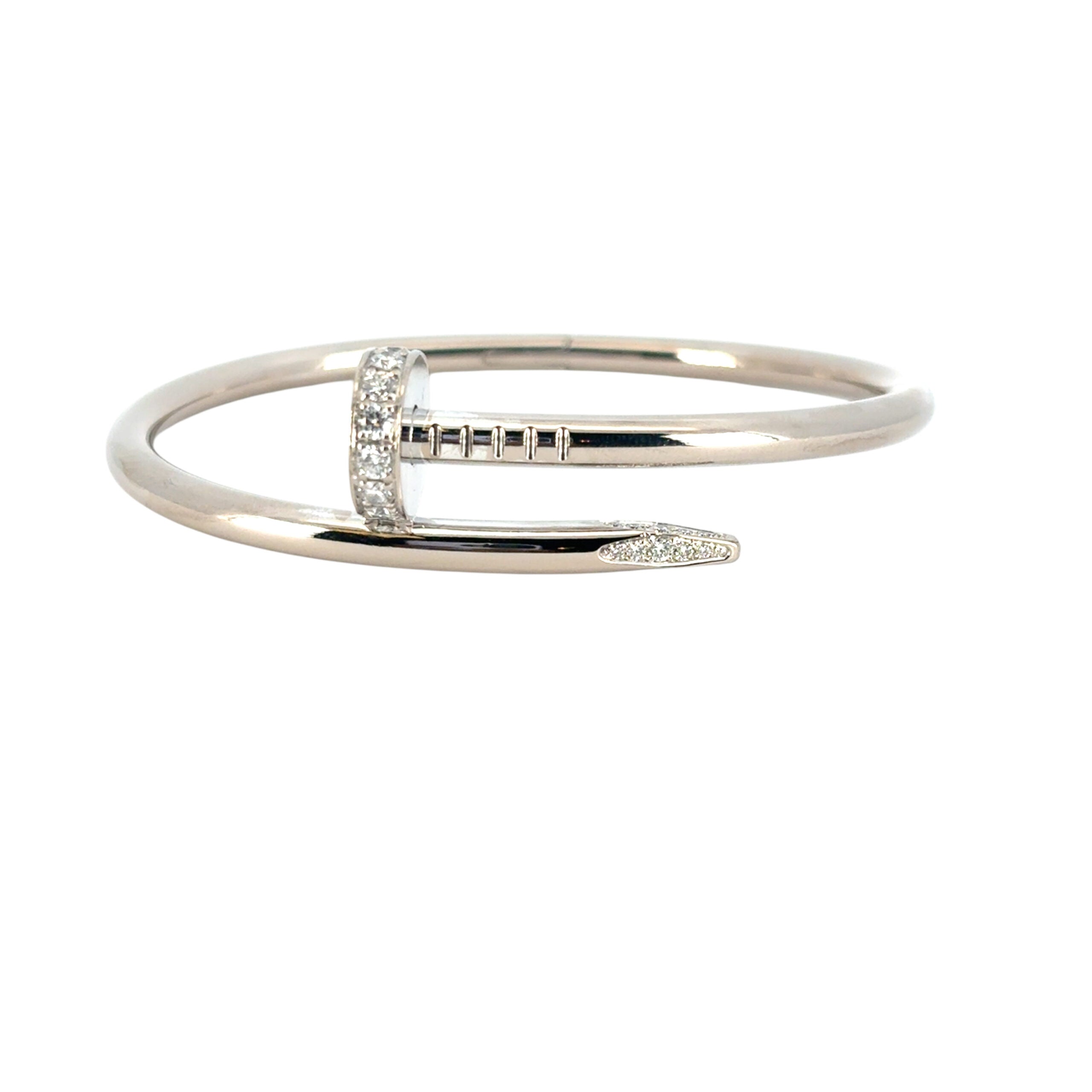 Cartier 18k White Gold Juste Un Clou (Nail) Bangle