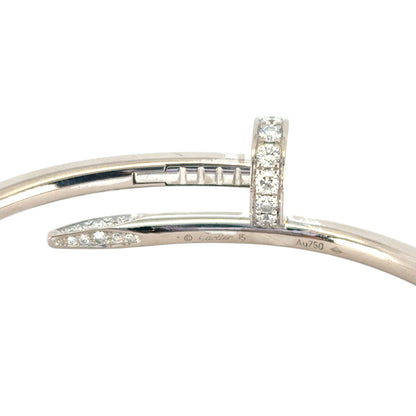 Cartier 18k White Gold Juste Un Clou (Nail) Bangle
