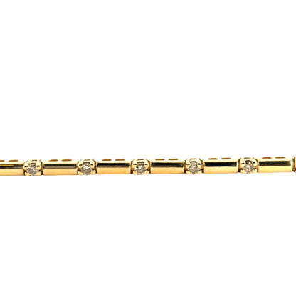 14k Yellow Gold Approximately 1.7ctw of Natural Diamond Bracelet