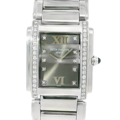 Patek Philippe 4910/10A Twenty-4 Stainless Steel Gray Dial Diamond Ladies Watch