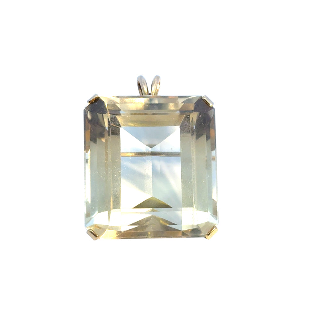 Large Vintage Citrine Gemstone Pendant