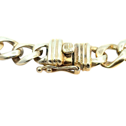 14k Yellow Gold Cuban Link Station Bracelet