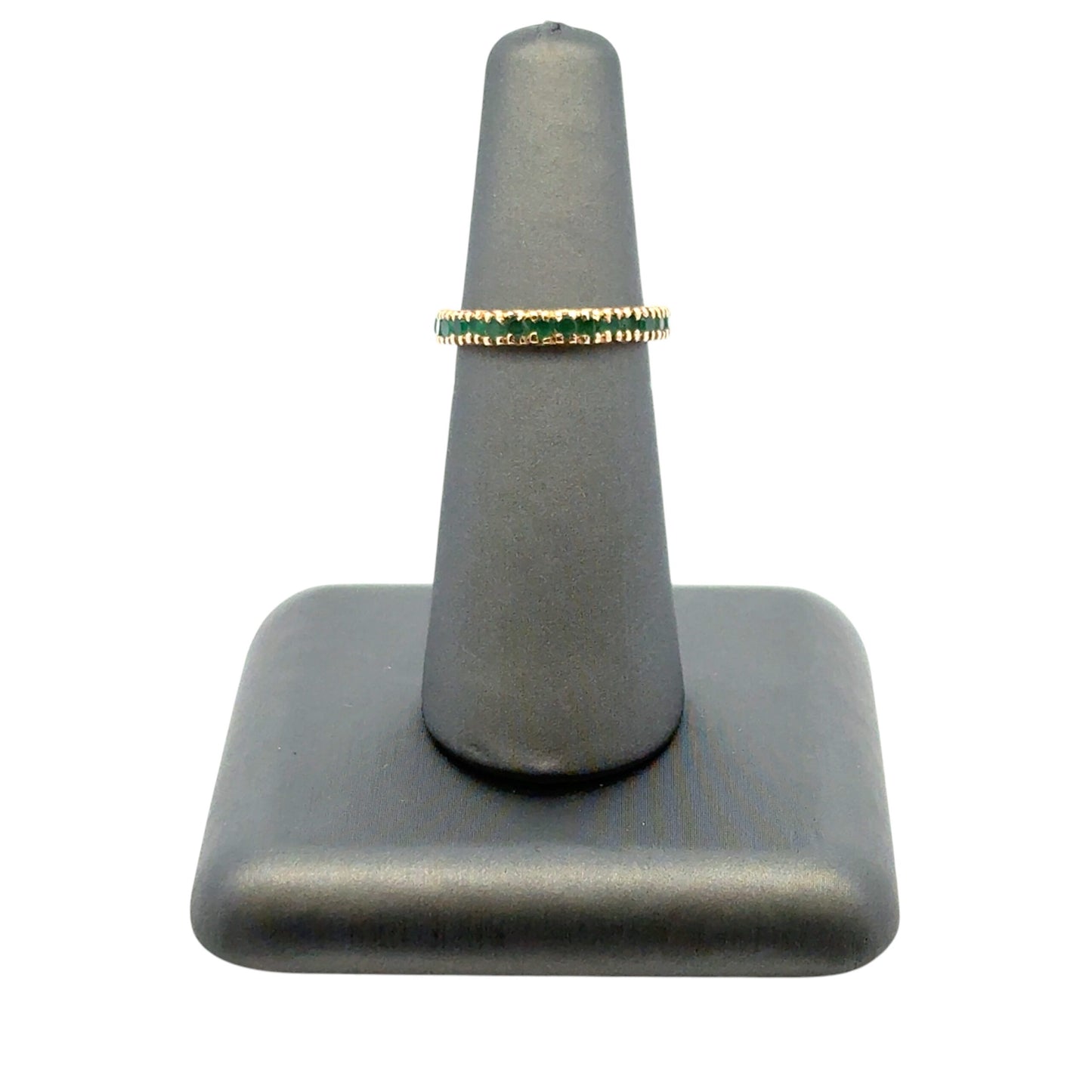 Vintage 14k Yellow Gold Approx. 0.51ctw Emerald Ring Band