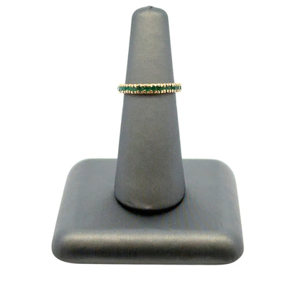 Vintage 14k Yellow Gold Approx. 0.51ctw Emerald Ring Band