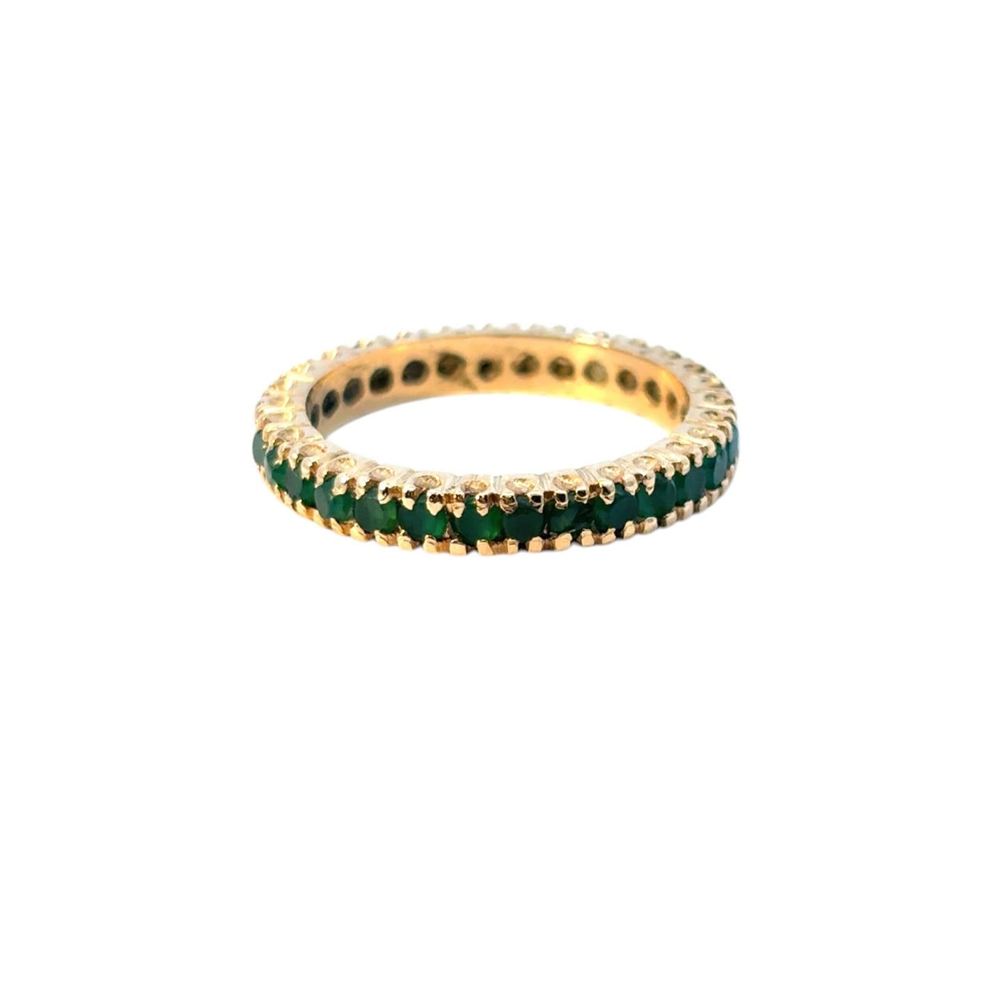 Vintage 14k Yellow Gold Approx. 0.51ctw Emerald Ring Band