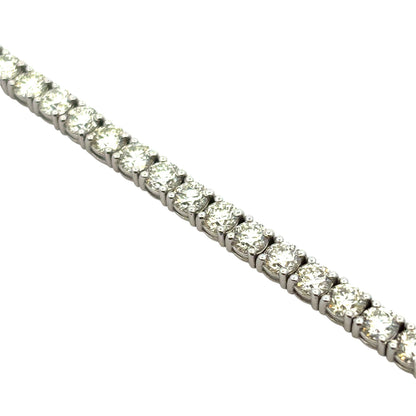 14k White Gold 9.45ctw Natural Diamond Tennis Bracelet