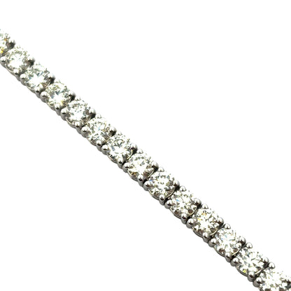 14k White Gold 9.45ctw Natural Diamond Tennis Bracelet