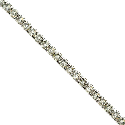 14k White Gold 9.45ctw Natural Diamond Tennis Bracelet