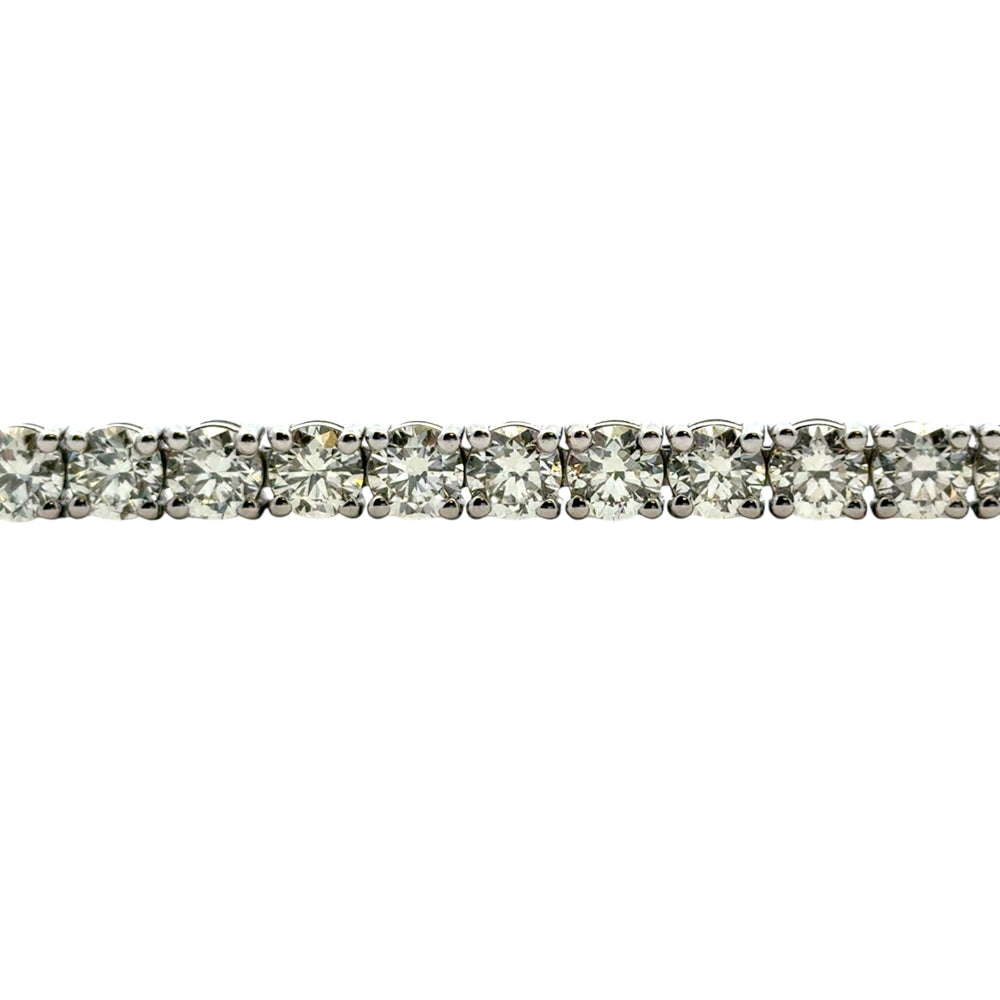 14k White Gold 9.45ctw Natural Diamond Tennis Bracelet