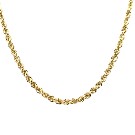 14k Yellow Gold Rope Necklace