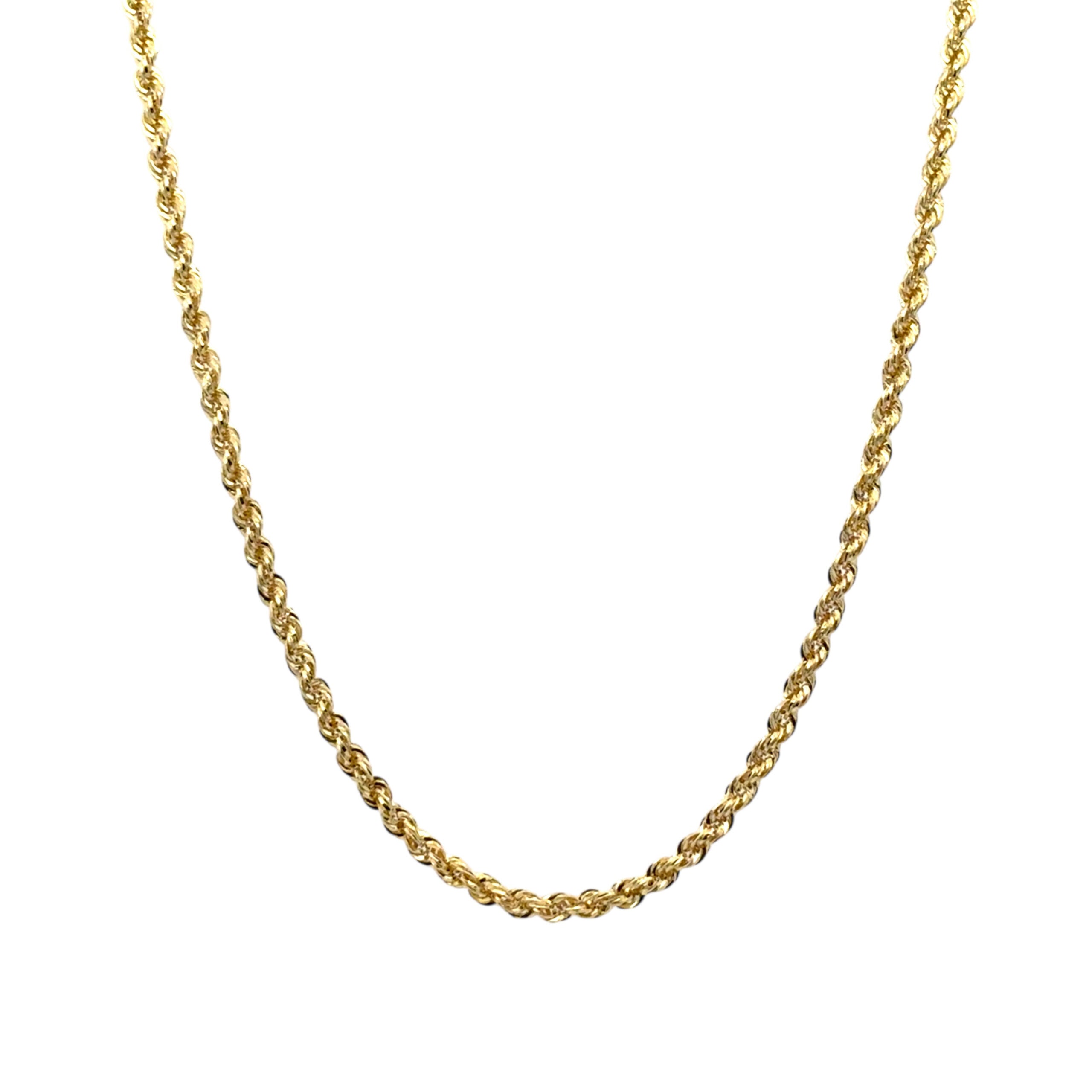 14k Yellow Gold Rope Necklace