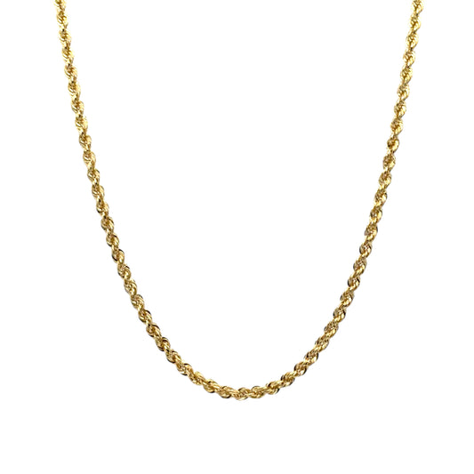 14k Yellow Gold Rope Necklace