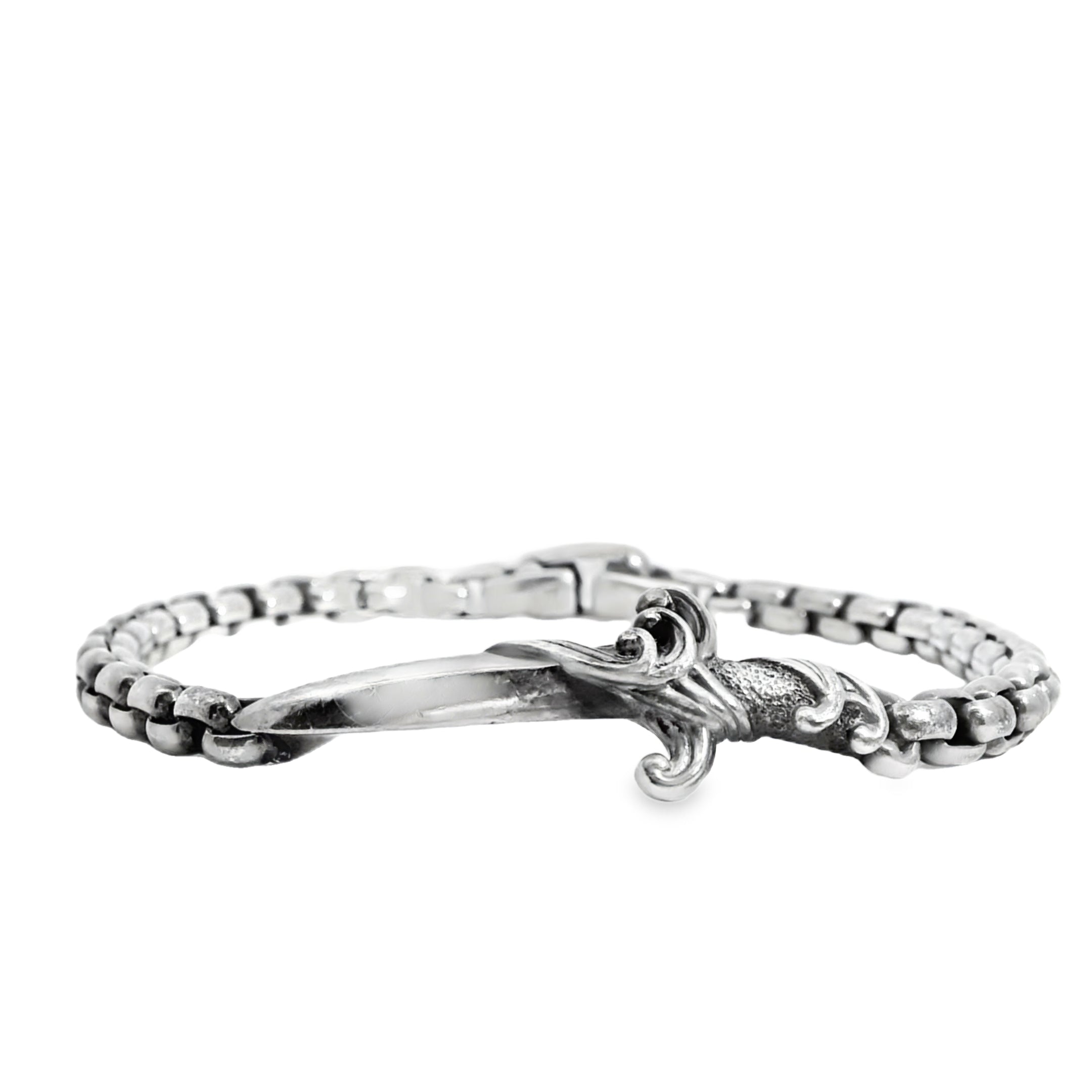 David Yurman Sterling Silver Waves Dagger Bracelet