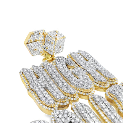 10k Gold 18.27ctw Lab Grown "High Roller" Pendant