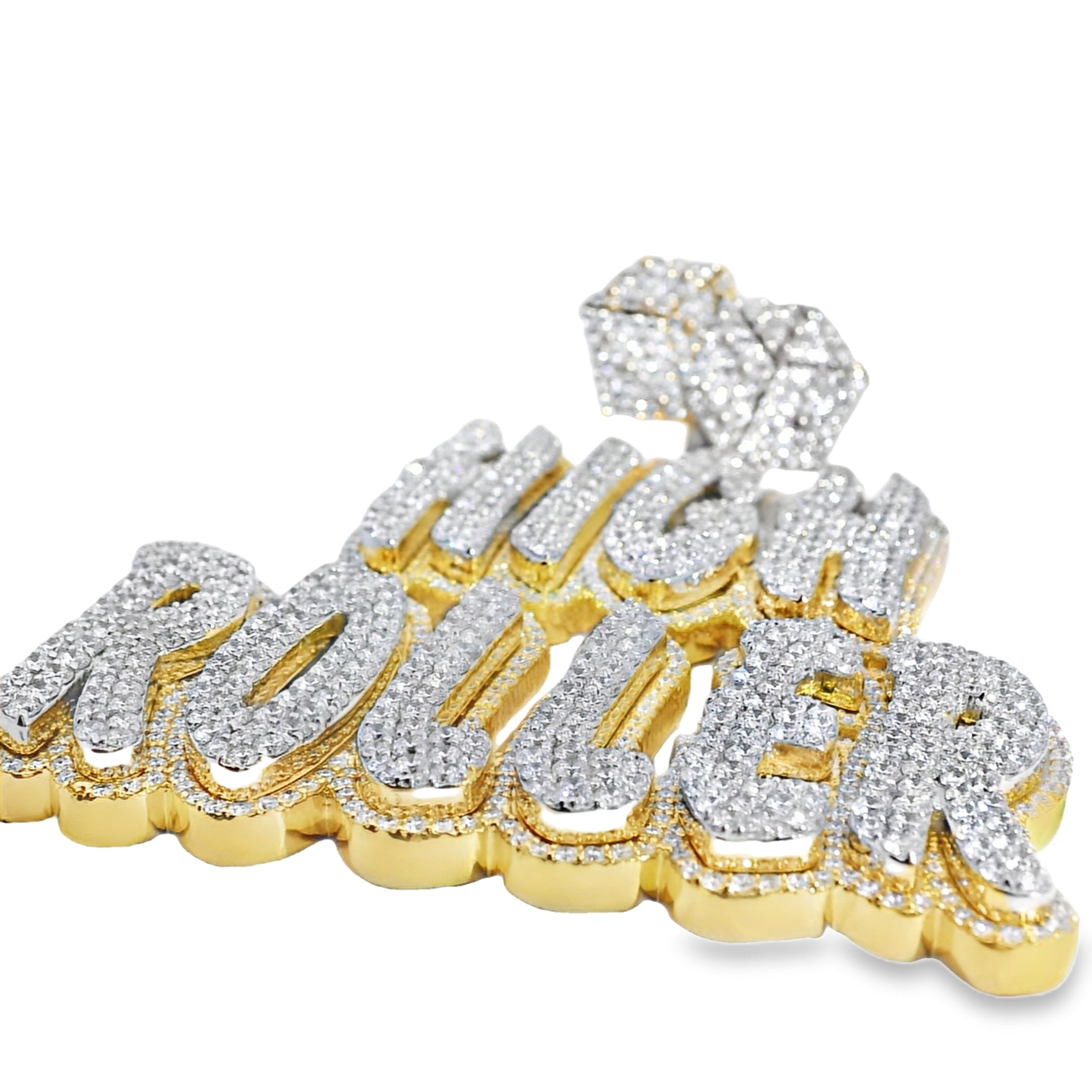 10k Gold 18.27ctw Lab Grown "High Roller" Pendant