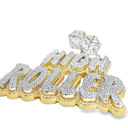 10k Gold 18.27ctw Lab Grown "High Roller" Pendant