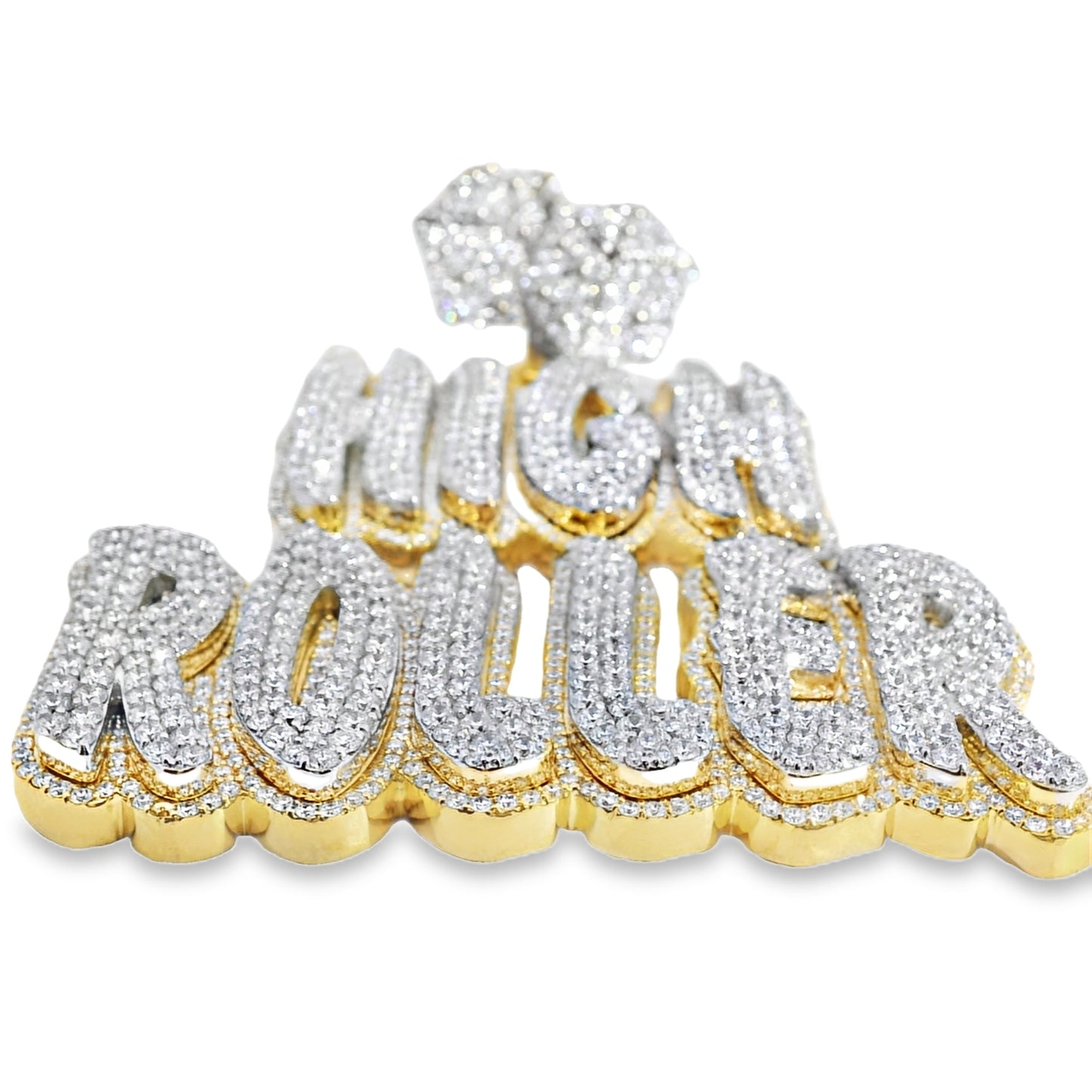 10k Gold 18.27ctw Lab Grown "High Roller" Pendant