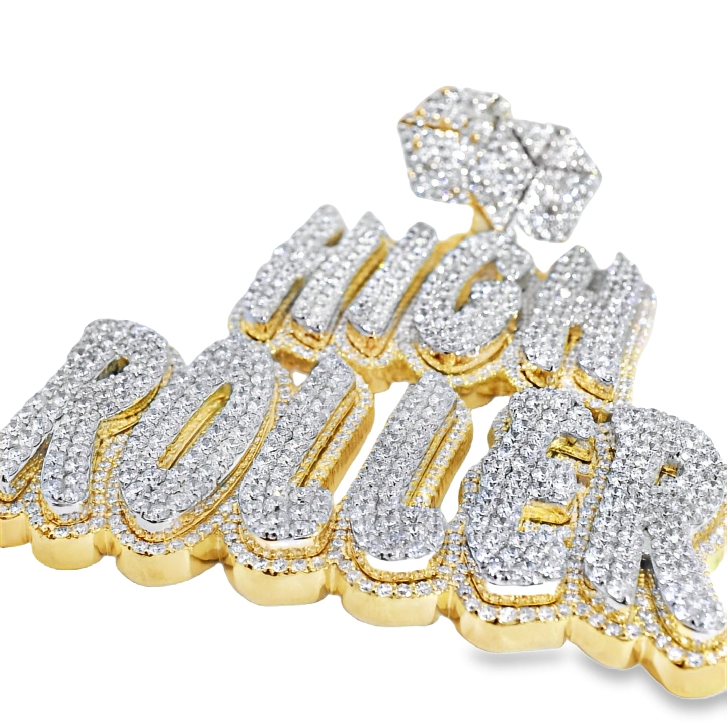 10k Gold 18.27ctw Lab Grown "High Roller" Pendant
