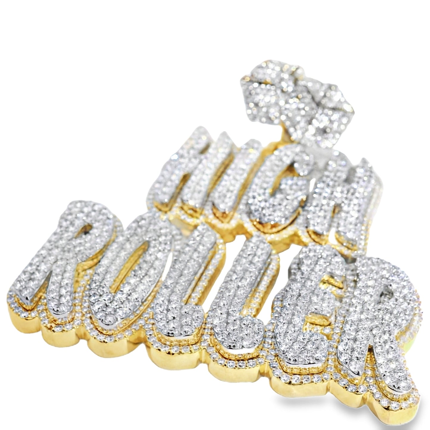 10k Gold 18.27ctw Lab Grown "High Roller" Pendant
