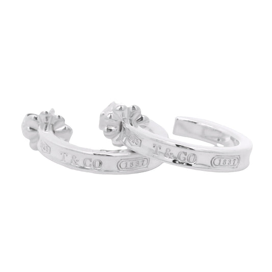 Tiffany & Co 1837 Sterling Silver Hoop Earrings