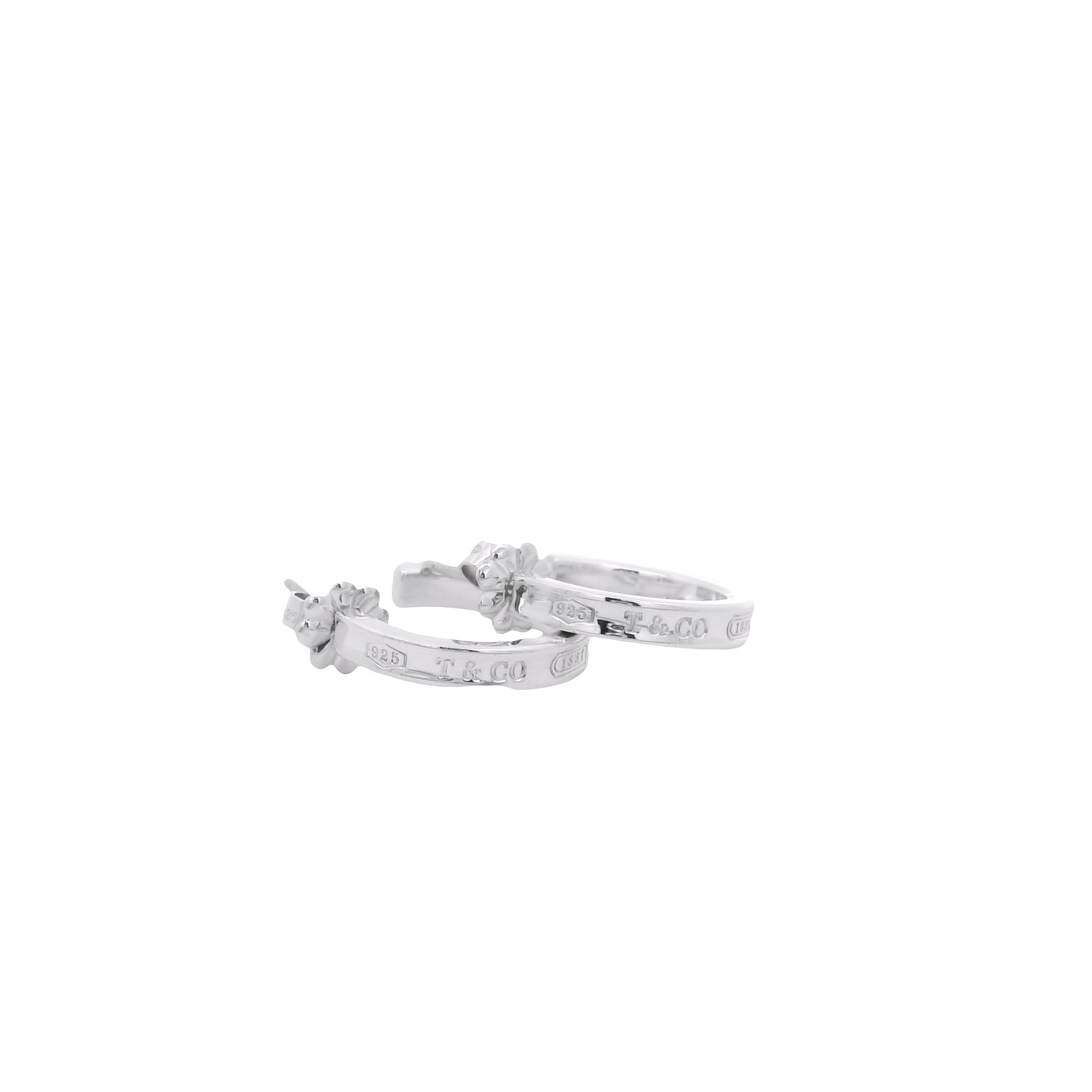 Tiffany & Co 1837 Sterling Silver Hoop Earrings