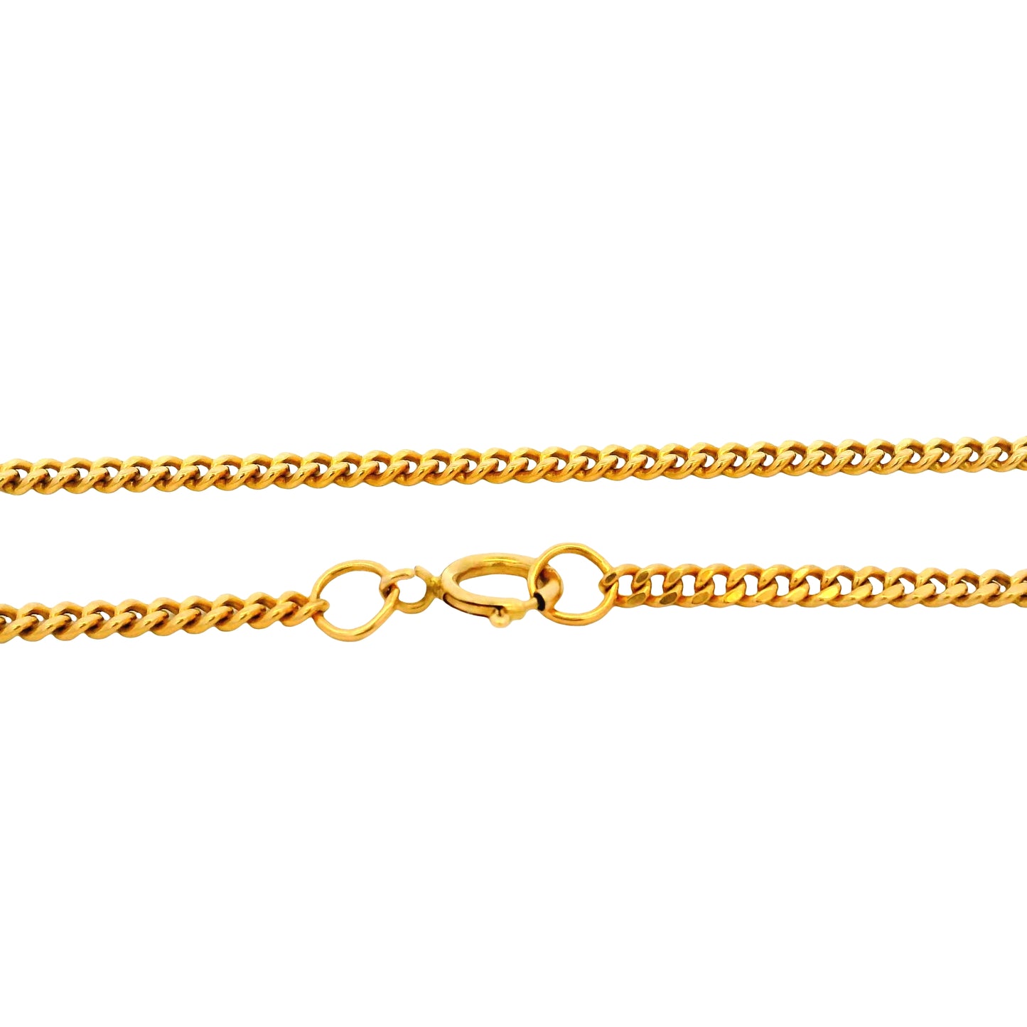 14k Yellow Gold 2mm Cuban Chain Necklace