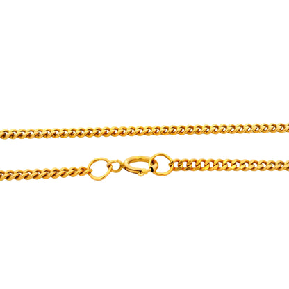 14k Yellow Gold 2mm Cuban Chain Necklace