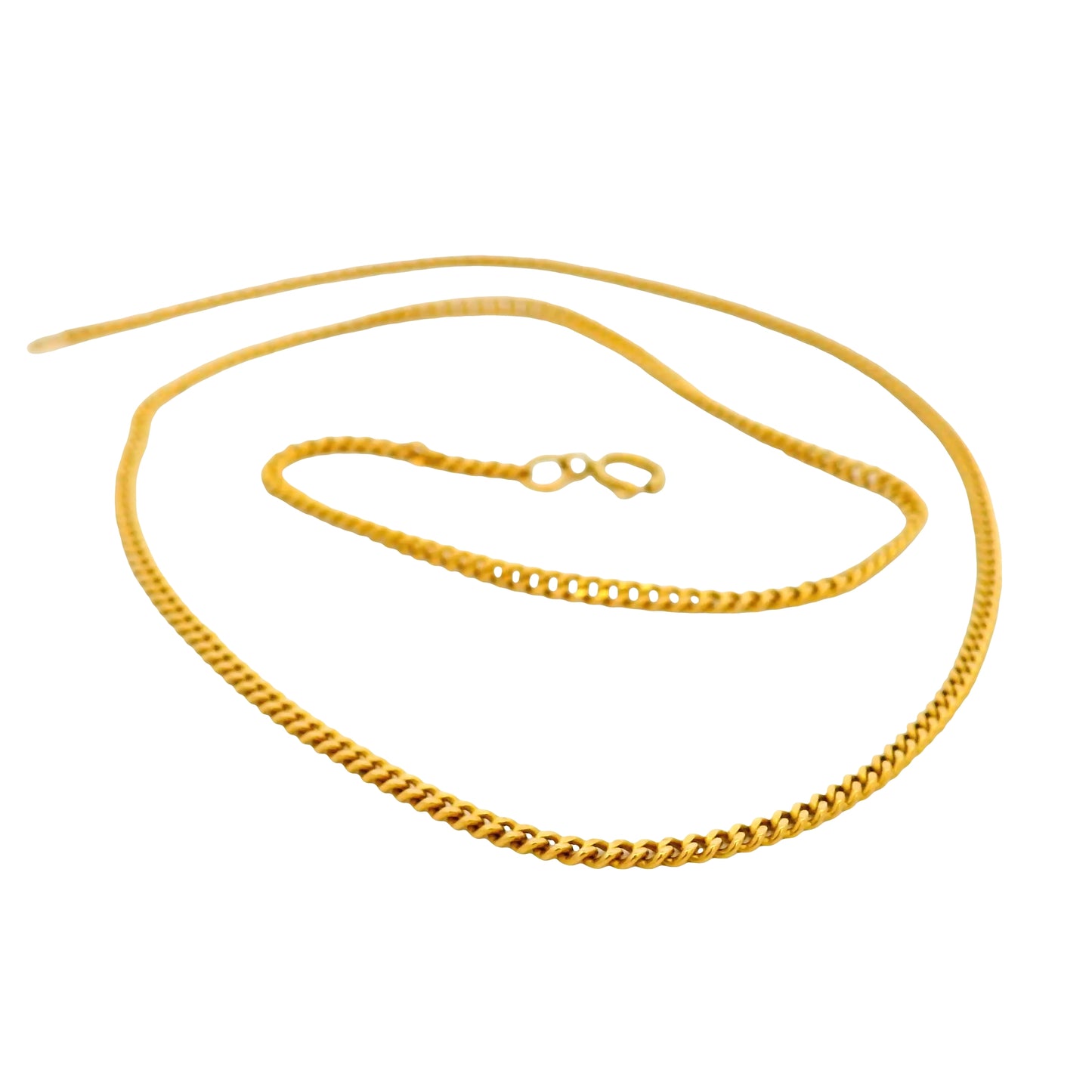 14k Yellow Gold 2mm Cuban Chain Necklace