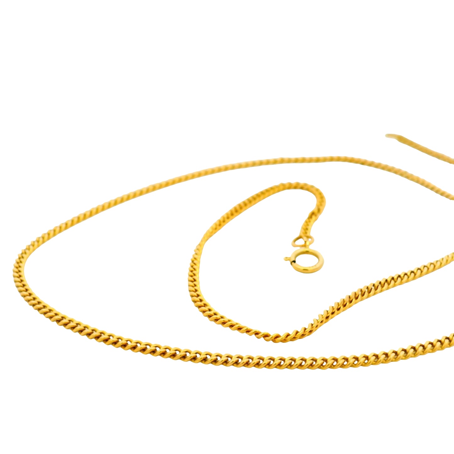14k Yellow Gold 2mm Cuban Chain Necklace
