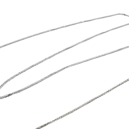 14k White Gold 1mm Cuban Chain Necklace