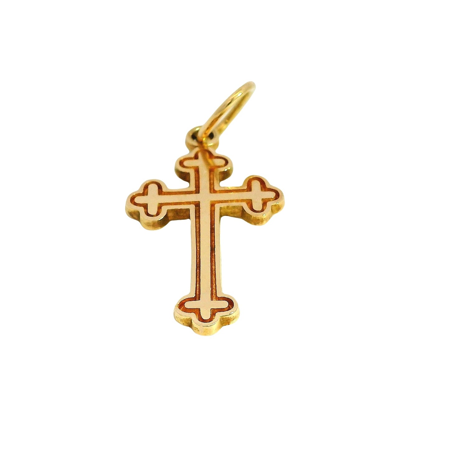 18k Yellow Gold Orthodox Cross Pendant