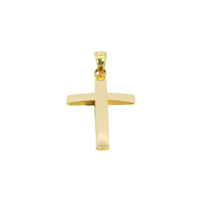 14k Yellow Gold Smooth Cross Pendant