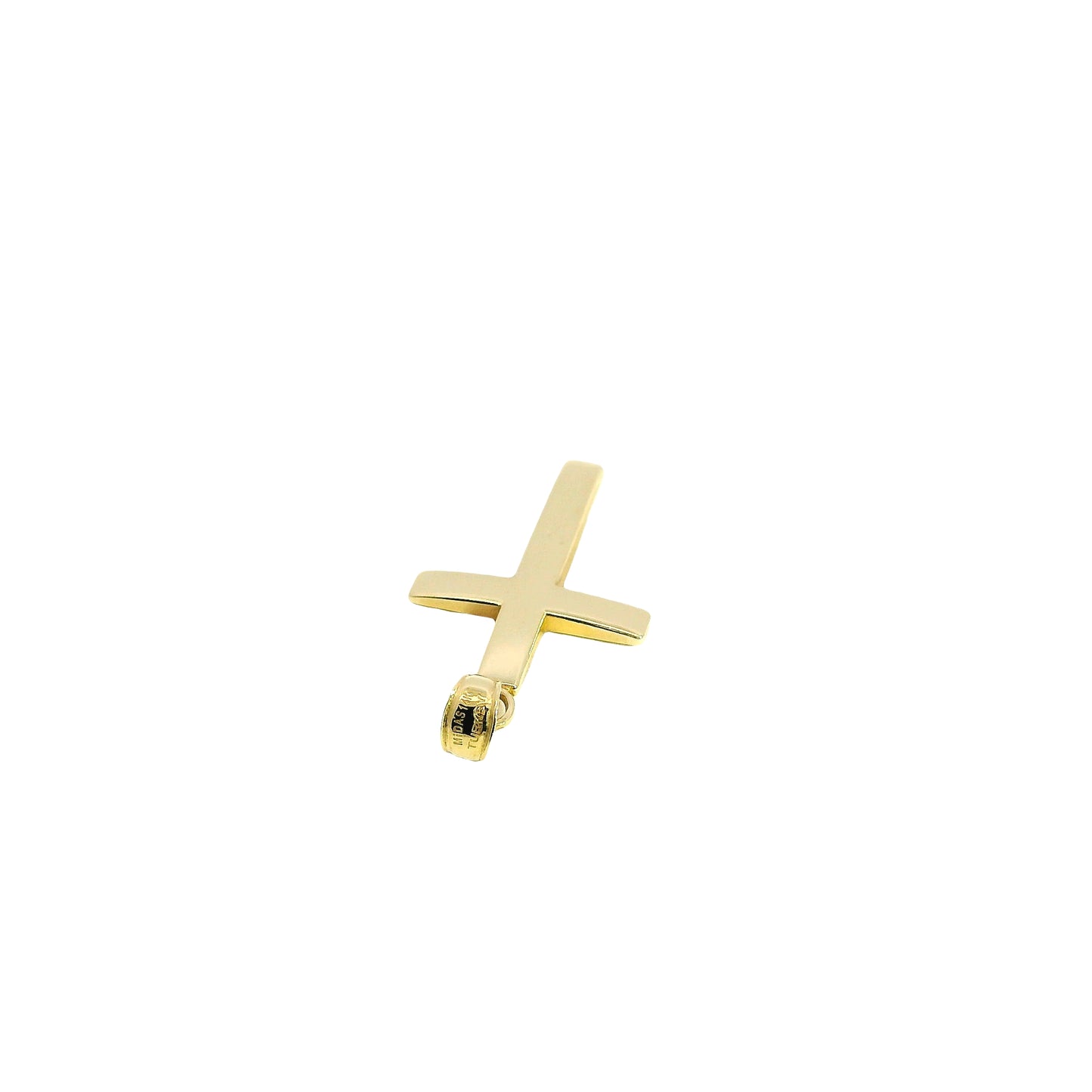 14k Yellow Gold Smooth Cross Pendant