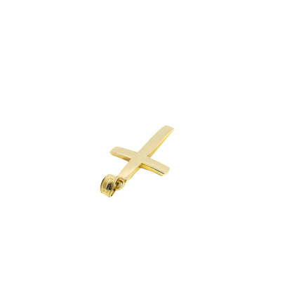 14k Yellow Gold Smooth Cross Pendant