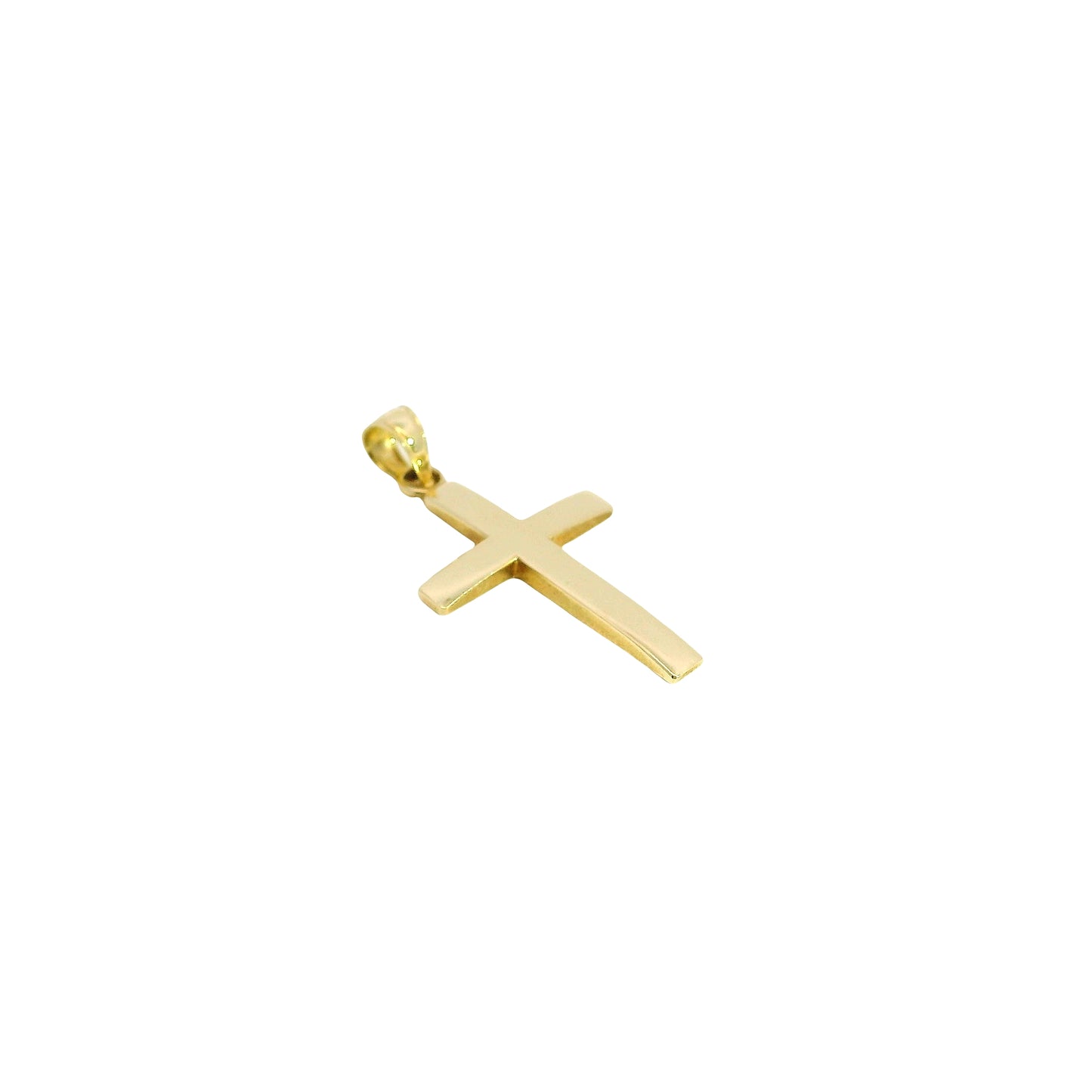 14k Yellow Gold Smooth Cross Pendant