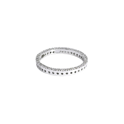 14k White Gold Round Brilliant Approx. 0.60ctw Diamond Set Circle Pendant