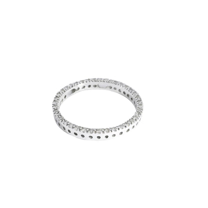 14k White Gold Round Brilliant Approx. 0.60ctw Diamond Set Circle Pendant