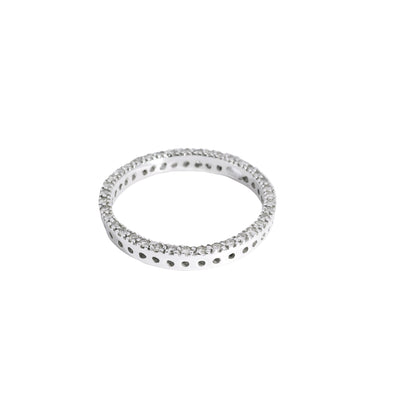14k White Gold Round Brilliant Approx. 0.60ctw Diamond Set Circle Pendant