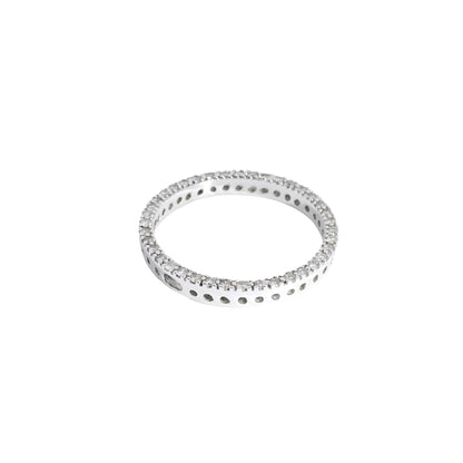 14k White Gold Round Brilliant Approx. 0.60ctw Diamond Set Circle Pendant
