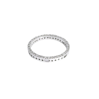 14k White Gold Round Brilliant Approx. 0.60ctw Diamond Set Circle Pendant