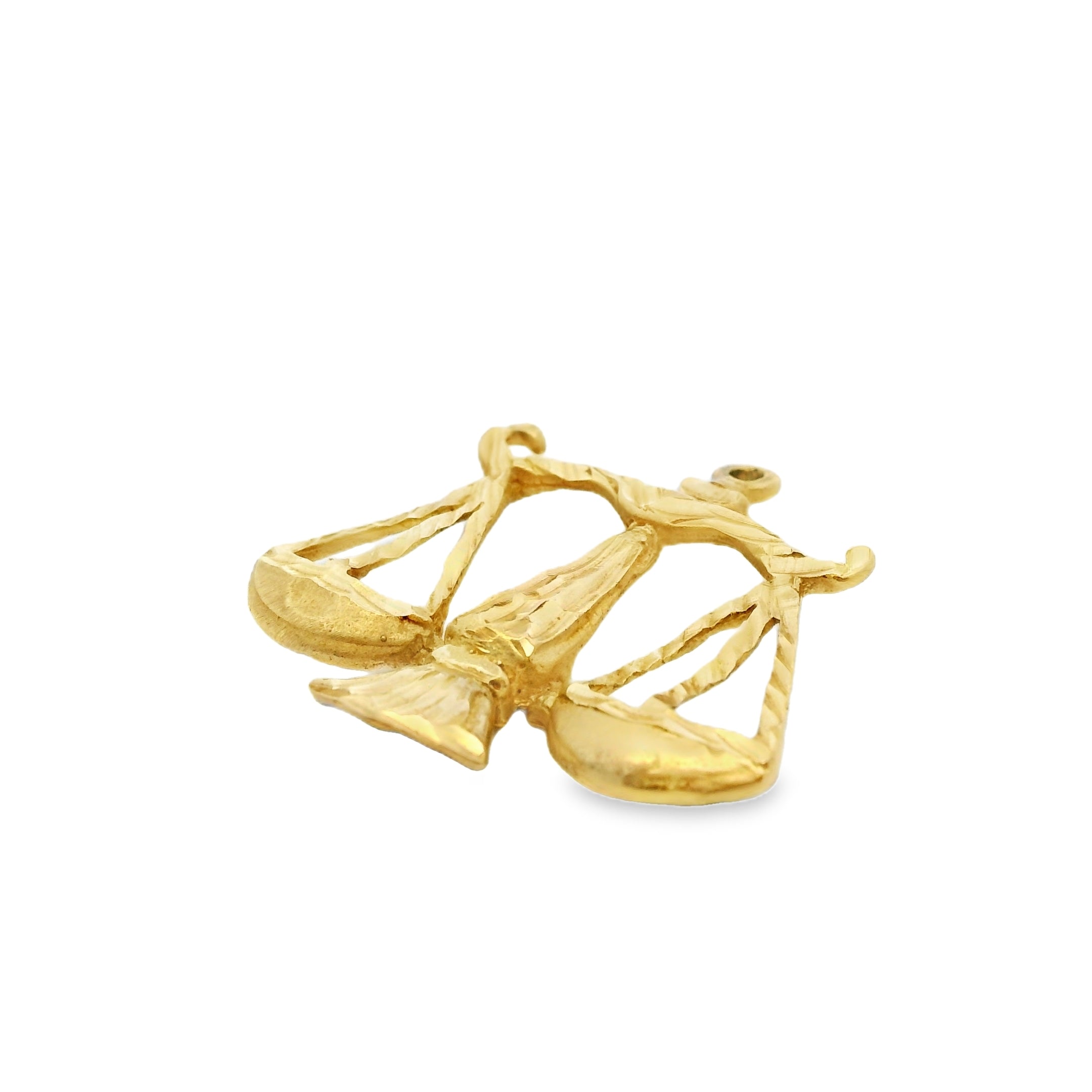 14k Yellow Gold Scales of Justice Pendant