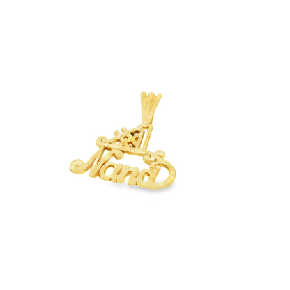 14k Yellow Gold "#1 Nana" Pendant