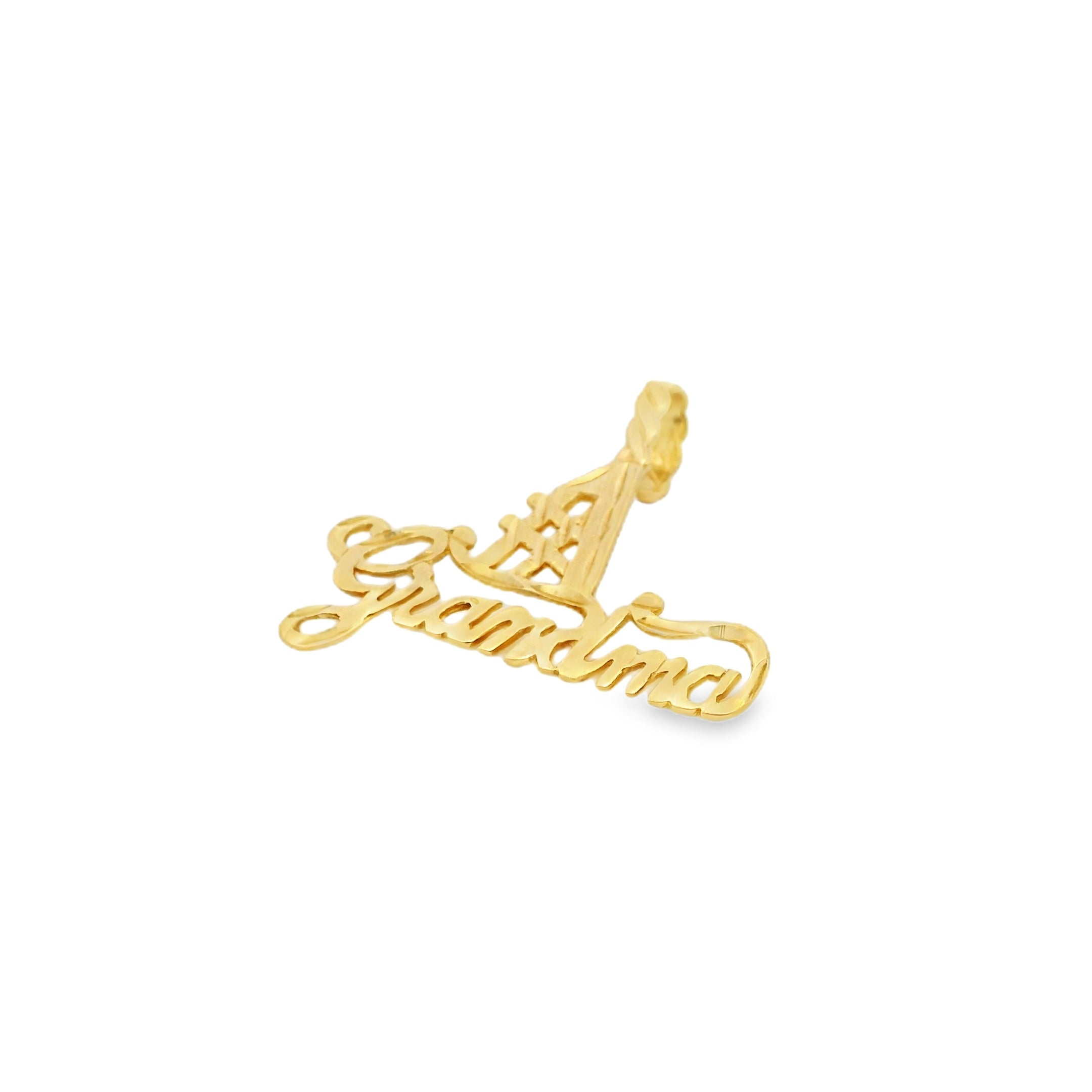 14k Yellow Gold "#1 Grandma" Pendant