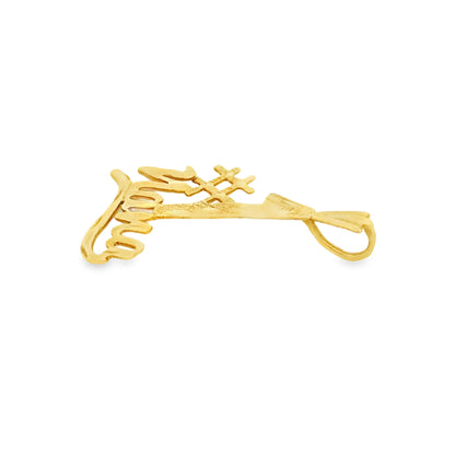 14k Yellow Gold "#1 Nana" Pendant