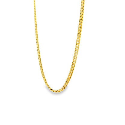10k Yellow Gold Cuban Link Chain Necklace