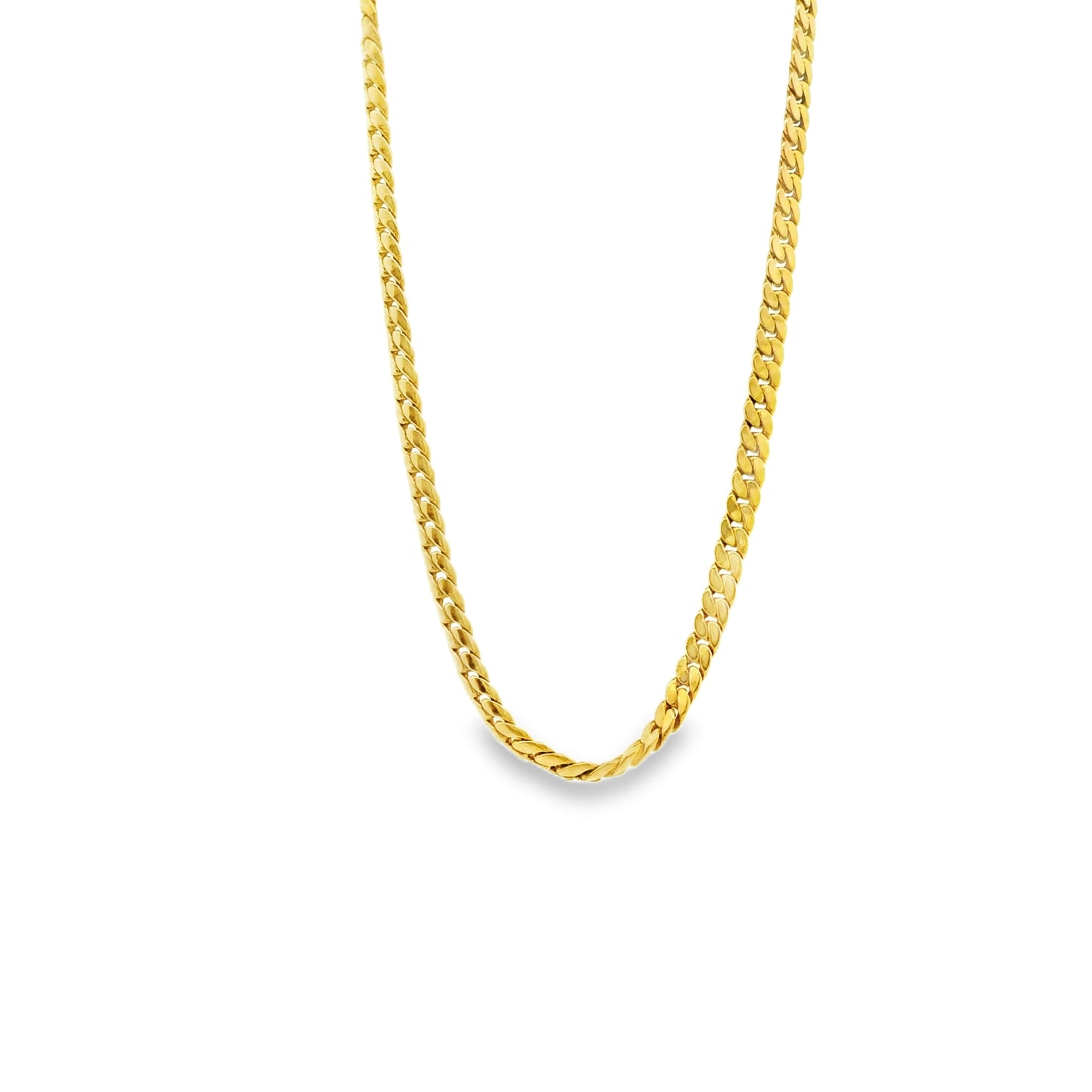 10k Yellow Gold Cuban Link Chain Necklace