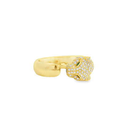 Cartier 18k Yellow Gold Diamond Panthére De Cartier Ring