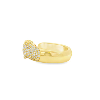 Cartier 18k Yellow Gold Diamond Panthére De Cartier Ring