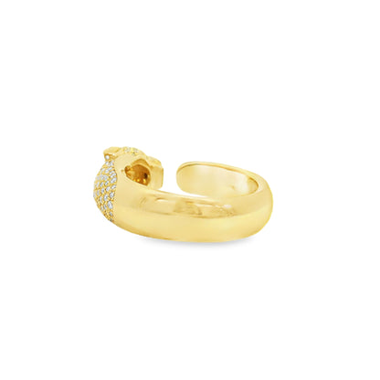 Cartier 18k Yellow Gold Diamond Panthére De Cartier Ring