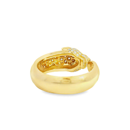 Cartier 18k Yellow Gold Diamond Panthére De Cartier Ring